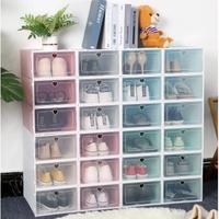 Gambar Kotak Sepatu Lipat Transparan Tebal Shoes Storage Box Organizer Murah - RANDOM WARNA dari Miczson undefined 2 Tokopedia