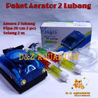 Gambar Tinggal Pasang Mesin Oksigen Aquarium Amara BS 410 Selang Batu Aerator dari DNZ AQUARIUM undefined 1 Tokopedia