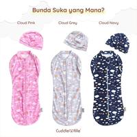 Gambar Bedong Bayi Instan Resleting Hybrid Swaddlepod Cuddle Me Bonus Topi - Cloud Grey dari Ahza Babyshop undefined 5 Tokopedia