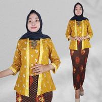 Gambar Kebaya Kutubaru Jumputan Lengan 7/8- Naira Batik - Orange, Jumbo dari Aliyah Jaya Shop undefined 2 Tokopedia