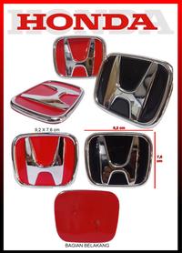 Gambar Emblem Logo Belakang Mobil Honda Brio Merah Best Quality - Merah dari mayahelm undefined 1 Tokopedia