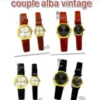 Gambar MALLAGROSIR-JAM TANGAN COUPLE ALBA VINTAGE CASUAL IMPORT TERBARU MURAH - CKT/PP/BD BLACK, PRIA dari Malla grosir undefined 5 Tokopedia