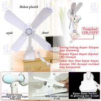 Gambar Minifan Kipas Angin 4 Baling Baling Jepit 12W 380mm JM-599 dari EELIC undefined 2 Tokopedia