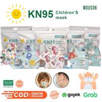 Gambar Masker anak KN95 Mouson 5D motif anak 5PLY - white green dari Azzira Olshop undefined 1 Tokopedia