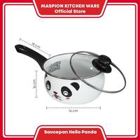 Gambar Maspion Panda Saucepan Hello Panda 18 Cm With Glass Cover - Panci dari mikailapramesti undefined 5 Tokopedia