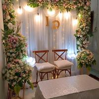 Gambar sewa dekorasi akad nikah simple 2 meter + meja akad lesehan dari Wonderful Family Decorations-Anne Savitri undefined 2 Tokopedia
