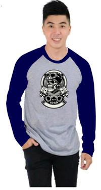 Gambar KAOS RAGLAN PRIA SKULL DTF M71 \ KAOS RAGLAN PRIA LENGAN PANJANG - BENHUR, M dari WL Fashion store undefined 2 Tokopedia