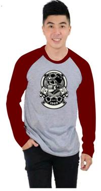 Gambar KAOS RAGLAN PRIA SKULL DTF M71 \ KAOS RAGLAN PRIA LENGAN PANJANG - BENHUR, M dari WL Fashion store undefined 3 Tokopedia
