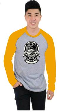 Gambar KAOS RAGLAN PRIA SKULL DTF M71 \ KAOS RAGLAN PRIA LENGAN PANJANG - BENHUR, M dari WL Fashion store undefined 4 Tokopedia