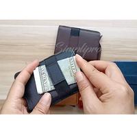 Gambar Dompet Pria Mini Kulit Asli Premium Card Holder Smart Wallet GN-SC1 - Dark Brown dari simplipro undefined 3 Tokopedia