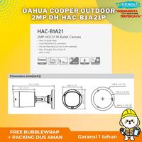 Gambar Camera Outdoor Dahua Cooper Series 2MP DH-HAC-B1A21P Original - B1A21-U dari Cengli Store undefined 5 Tokopedia