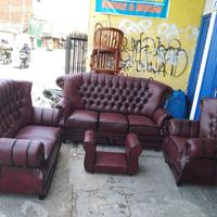 Gambar kursi sofa jaguar merah marun 1 set dari Toko Baru Mebel undefined 5 Tokopedia