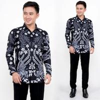 Gambar Kemeja batik modern pria lengan panjang seragam batik pernikahan katun - Lemah teles, L dari BATIK ISNAIN undefined 4 Tokopedia