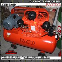 Gambar PAZTO Kompresor Angin 2 HP + HONDA Engine Bensin GX 160 5.5 HP PK ORI - Tanpa Penggerak dari Glodok Diesel undefined 3 Tokopedia