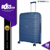 Gambar Koper 28 Inch Expand TRAVEL TIME Hardcase TSA Kuat Full Karet - Hitam dari Boss Koper undefined 1 Tokopedia