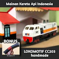 Gambar mainan kereta api indonesia LOKOMOTIF CC203 BONUS REL - CC203+REL LKG10 dari Bibam Shop undefined 1 Tokopedia