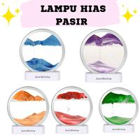 Gambar Lampu Hiasan Pasir Dekorasi 3D Lukisan Pasir Gerak Hias Lampu Meja - Pasir Biru dari Houseware Indonesia_NEW undefined 1 Tokopedia
