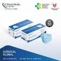 Gambar Basicmeds Surgical Mask - Masker Medis/ 3Ply/ BFE99%/ Isi 50/ Biru dari NoiStore_NEW undefined 1 Tokopedia