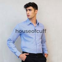 Gambar Kemeja slim fit lengan panjang pria kerja Biru Houndstooth houseofcuff - XL dari House of Cuff undefined 1 Tokopedia