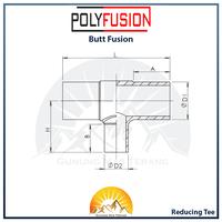 Gambar Polyfusion HDPE Reducing Tee Butt Fusion 90 110 mm 3 4 In PN10 PN16 dari GMT Plumbing undefined 3 Tokopedia