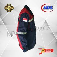 Gambar Baju Safety K3 Lengan Panjang warna Navy Kombinasi Merah Maroon - XL dari NDS Wearpack undefined 2 Tokopedia