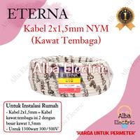 Gambar Kabel Listrik ETERNA 2x1,5 mm NYM Meteran Harga Permeter Putih Kawat dari Albasia elektrik undefined 1 Tokopedia