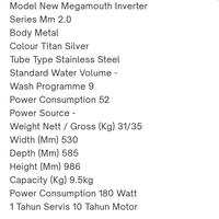 Gambar MESIN CUCI SHARP JTECH INVERTER ESM9500XT KAPS 9,5KG dari Fanji elektronik store undefined 3 Tokopedia