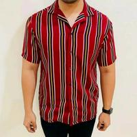 Gambar KEMEJA STRIPE MAROON KUNING - M dari Pujangga Official Store undefined 1 Tokopedia