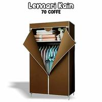Gambar Lemari Pakaian Portable 2 sisi / Rak Pakaian Baju / lemari kain - Merah dari Berkah Aiko Alwa Olshop undefined 3 Tokopedia