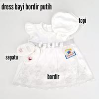 Gambar Pakaian Anak Bayi Perempuan Newborn Baju Bayi Perempuan Dress Putih - set topi dari migallery undefined 1 Tokopedia