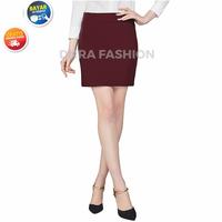 Gambar rok span mini rok pensil mini rok span maroon rok span kerja - Maroon, L dari DnRA Fashion undefined 3 Tokopedia