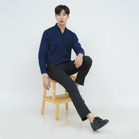 Gambar Kemeja lengan panjang pria formal slim fit navy houseofcuff - L dari House of Cuff undefined 5 Tokopedia