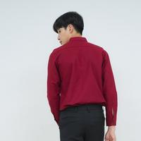 Gambar Kemeja lengan panjang pria formal slim fit maroon houseofcuff - M dari House of Cuff undefined 5 Tokopedia