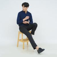 Gambar Kemeja lengan panjang pria formal slim fit navy houseofcuff - L dari House of Cuff undefined 4 Tokopedia