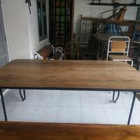 Gambar meja makan long 2 m dari Siti iron wood undefined 5 Tokopedia