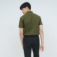 Gambar Kemeja lengan pendek pria formal slim fit hijau army houseofcuff - M dari House of Cuff undefined 5 Tokopedia