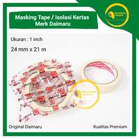 Gambar Masking Tape 1 Inch Daimaru Lakban Kertas 24mm x 21m Isolasi Cream dari Grosiran Lakban undefined 1 Tokopedia