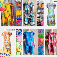 Gambar PROMO !! SET KRILL MURAH MOTIF ACAK RANDOM | BAJU TIDUR ADEM MURAH - GROSIR dari batik hawa undefined 1 Tokopedia