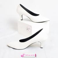 Gambar HEELS PANTOFEL 7CM PUTIH DAN KREM - Putih, 39 dari Azzam Store by Tim DEP undefined 4 Tokopedia