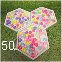 Gambar Manik akrilik Bunga & Love mix warna (50pcs) - Love dari RUMAH STOPPER undefined 1 Tokopedia