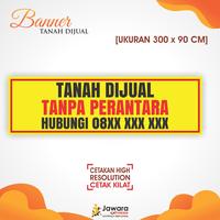 Gambar CETAK BANNER TANAH DIJUAL UKURAN 300 X 90 CM FREE DESIGN dari Jawara Express Printing undefined 1 Tokopedia