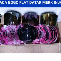 Gambar INJAK Kaca Helm Bogo Retro Cargloss Flat Datar Gold Visor 3 Button Anti Gores Cocok Semua Jenis Helm - Motorcycle - PELANGI dari BP Olshop undefined 2 Tokopedia