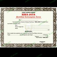 Gambar blanko sertifikat tanpa emboss dan foil dari oneth sticker undefined 2 Tokopedia