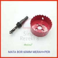 Gambar Mata Bor 60 mm MERAH / Kayu Grommet Tutup Lubang Kabel Hole Saw 6 cm dari scrobtoko undefined 1 Tokopedia