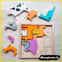 Gambar [busyboxes.id] puzzle Animals Farm - Hewan Peternakan mainan edukasi - dino dari busyboxes undefined 1 Tokopedia