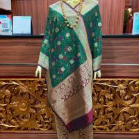 Gambar Rumah songket adis Songket palembang warna hijau pinggir marron dari Rumah Songket Adis undefined 1 Tokopedia