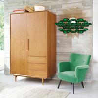 Gambar lemari pakaian minimalis 2 pintu dan kursi santai dari khanza furniture jepara undefined 1 Tokopedia
