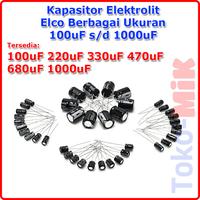 Gambar Kapasitor Elektrolit Elco Bermacam Ukuran Sedang 100uF - 1000uF dari Toko-MIK undefined 4 Tokopedia