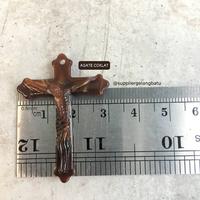 Gambar bandul SALIB YESUS GIOK AGATE CARNELIAN ONYX bahan kalung katolik roma - BLACK ONYX dari gelangbatu undefined 4 Tokopedia
