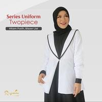 Gambar gamis hitam putih model blazer list seragam hitam putih - S dari fenusshop undefined 1 Tokopedia